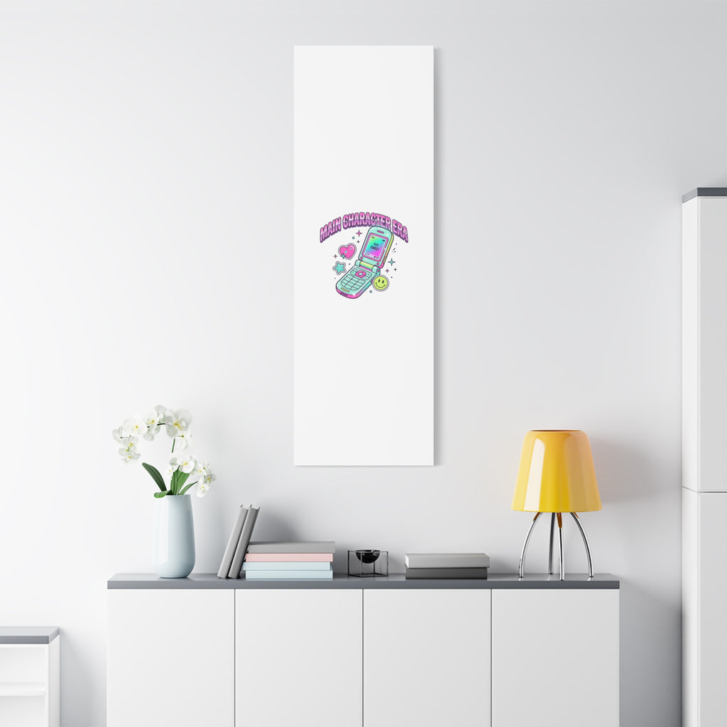 Main Character Era Canvas | Y2K Aesthetic, Retro Flip Phone Wall Art