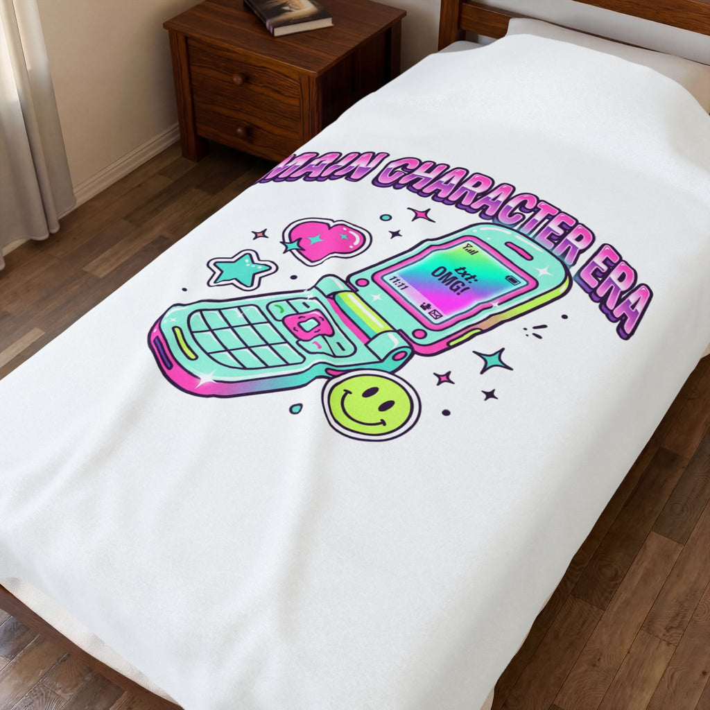 Main Character Era Plush Blanket | Y2K Aesthetic, 2000s Retro