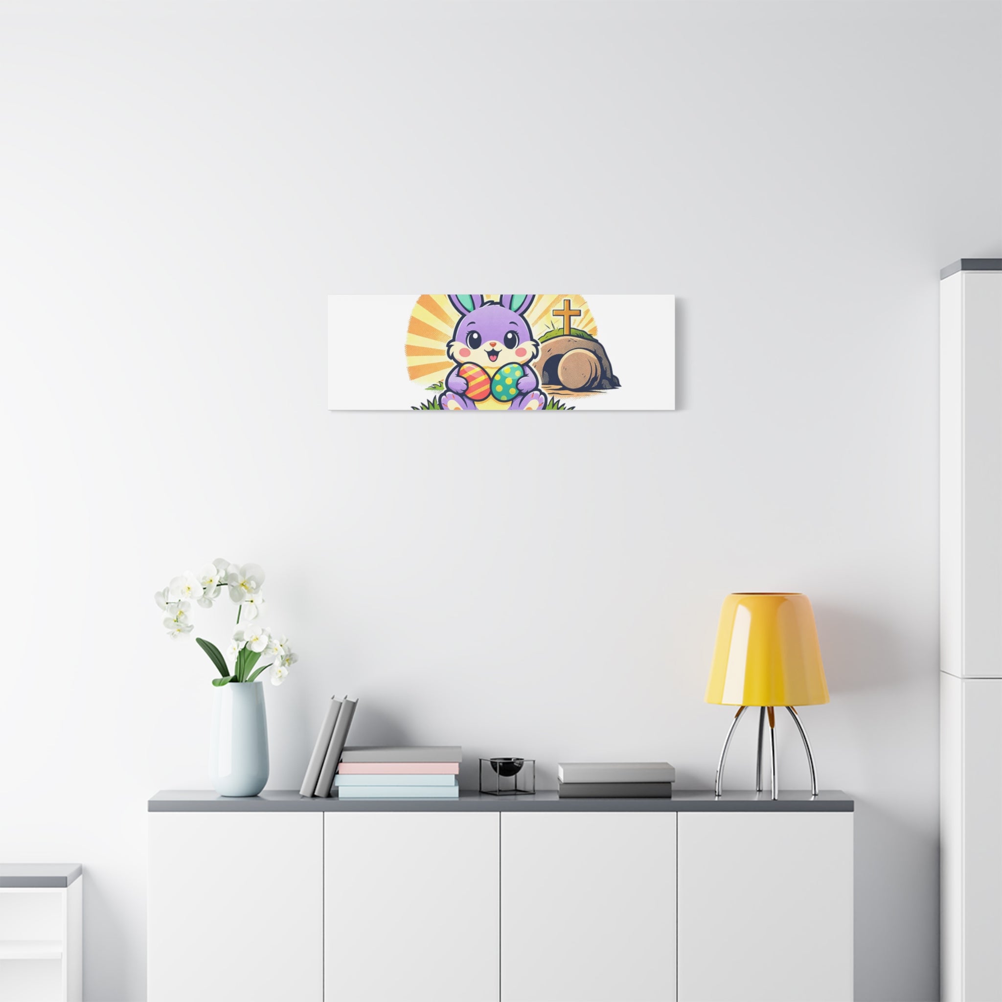 Easter Is For Jesus Bunny Canvas | Easter Christian, Faith-Based Pastel Retro