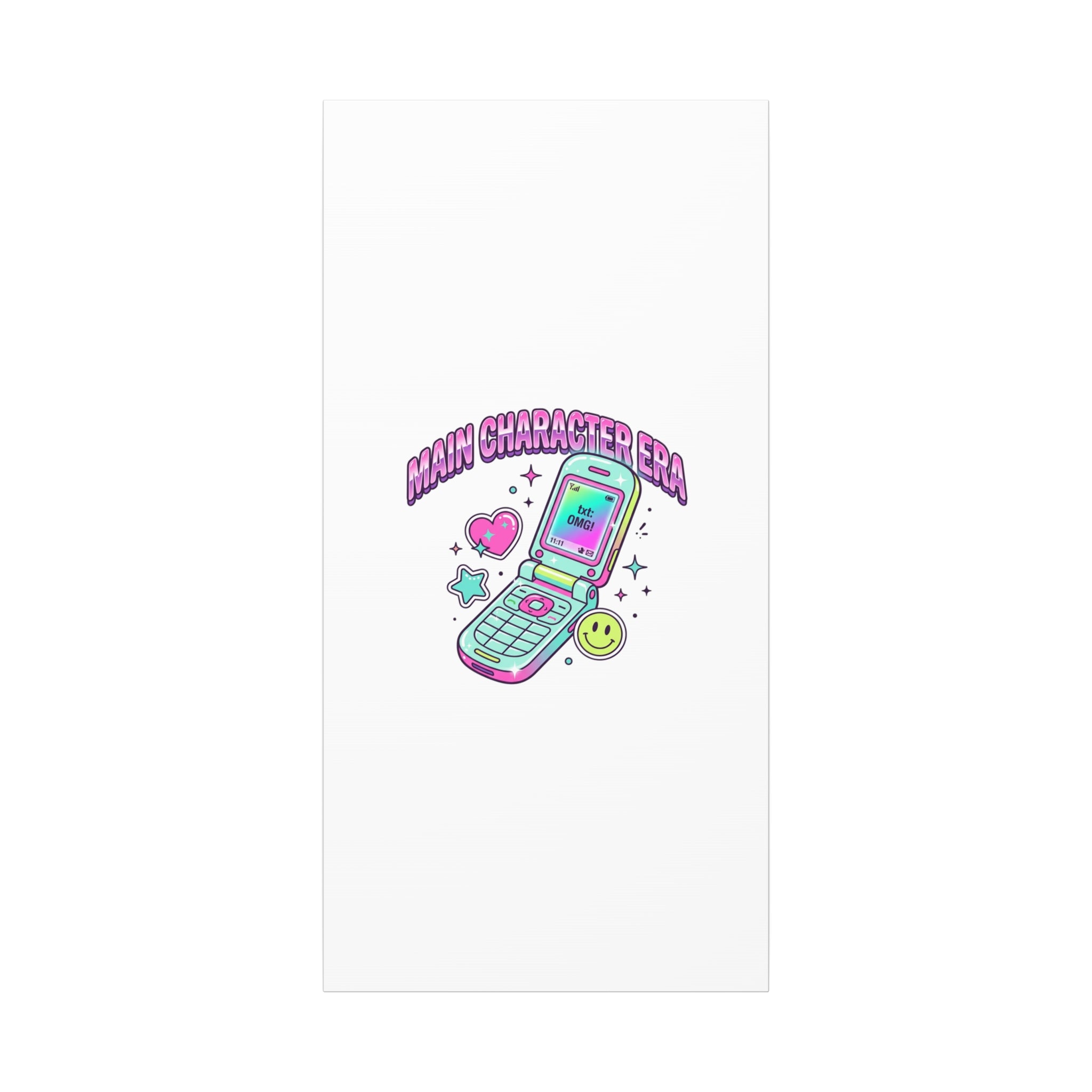 Main Character Era Canvas | Y2K Aesthetic, Retro Flip Phone Wall Art