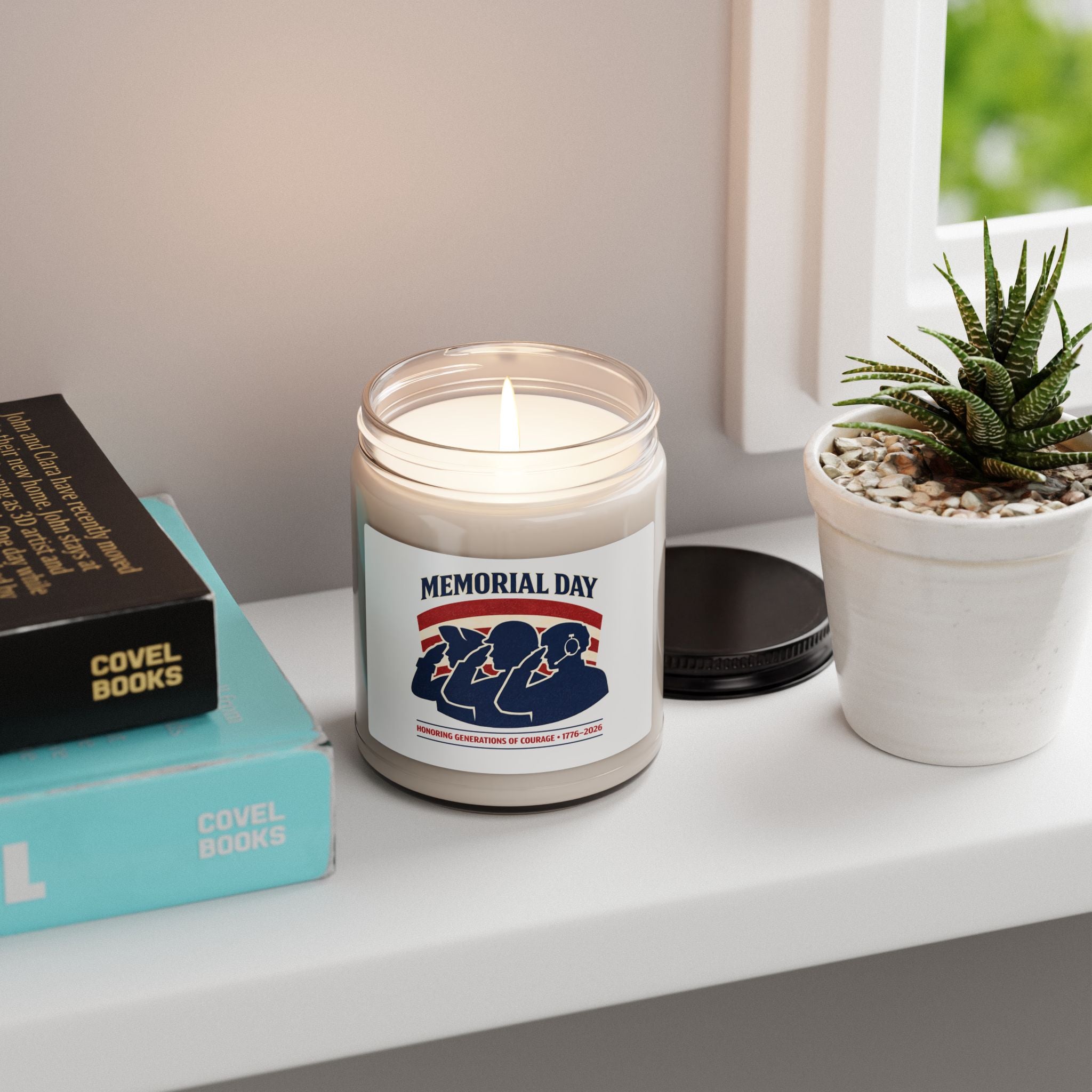 Memorial Day 1776–2026 Candle | USA 250 Patriotic Soy Candle, vintage distressed