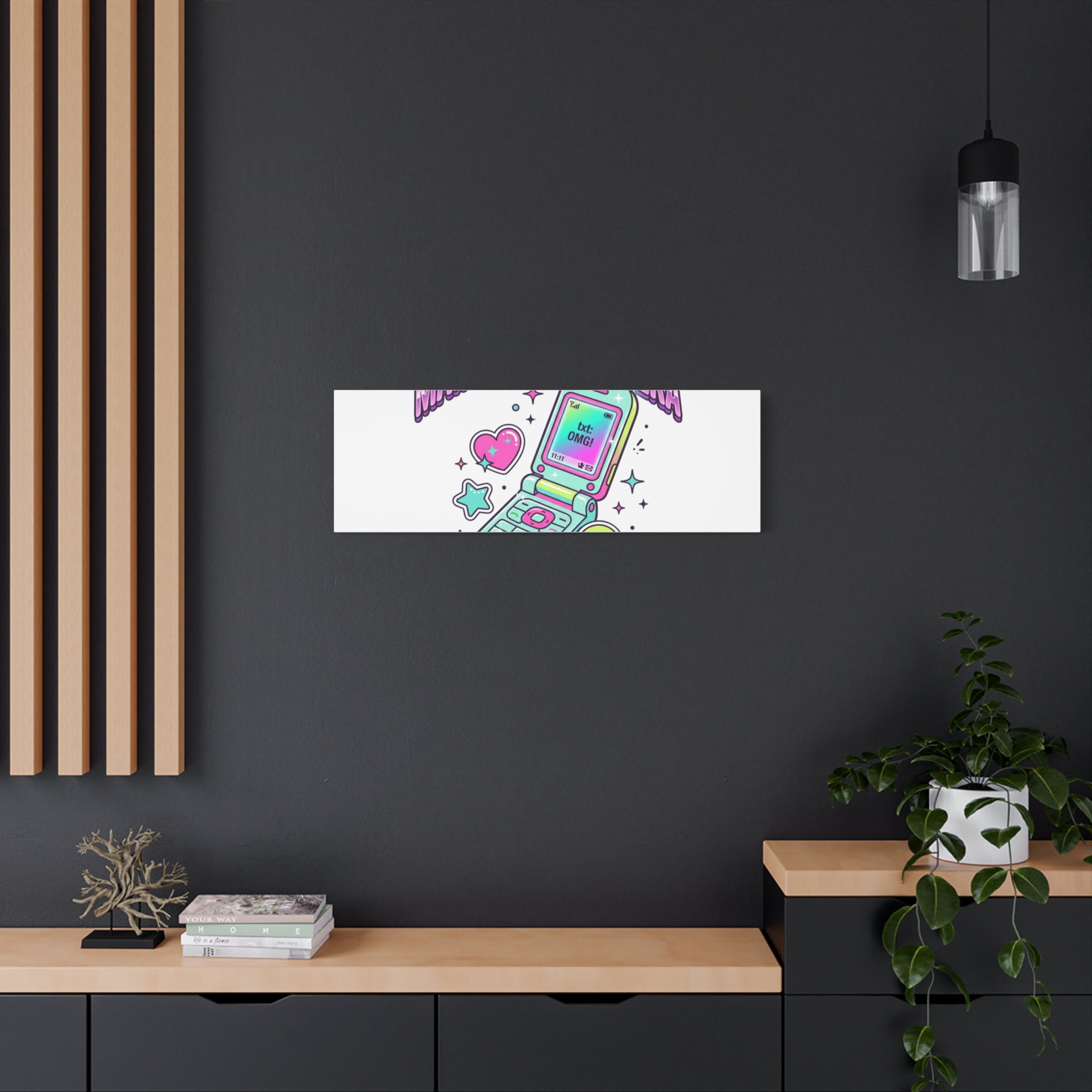 Main Character Era Canvas | Y2K Aesthetic, Retro Flip Phone Wall Art