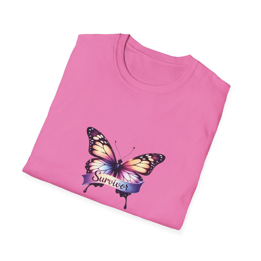 Breast Cancer Butterfly Graphic T-Shirt