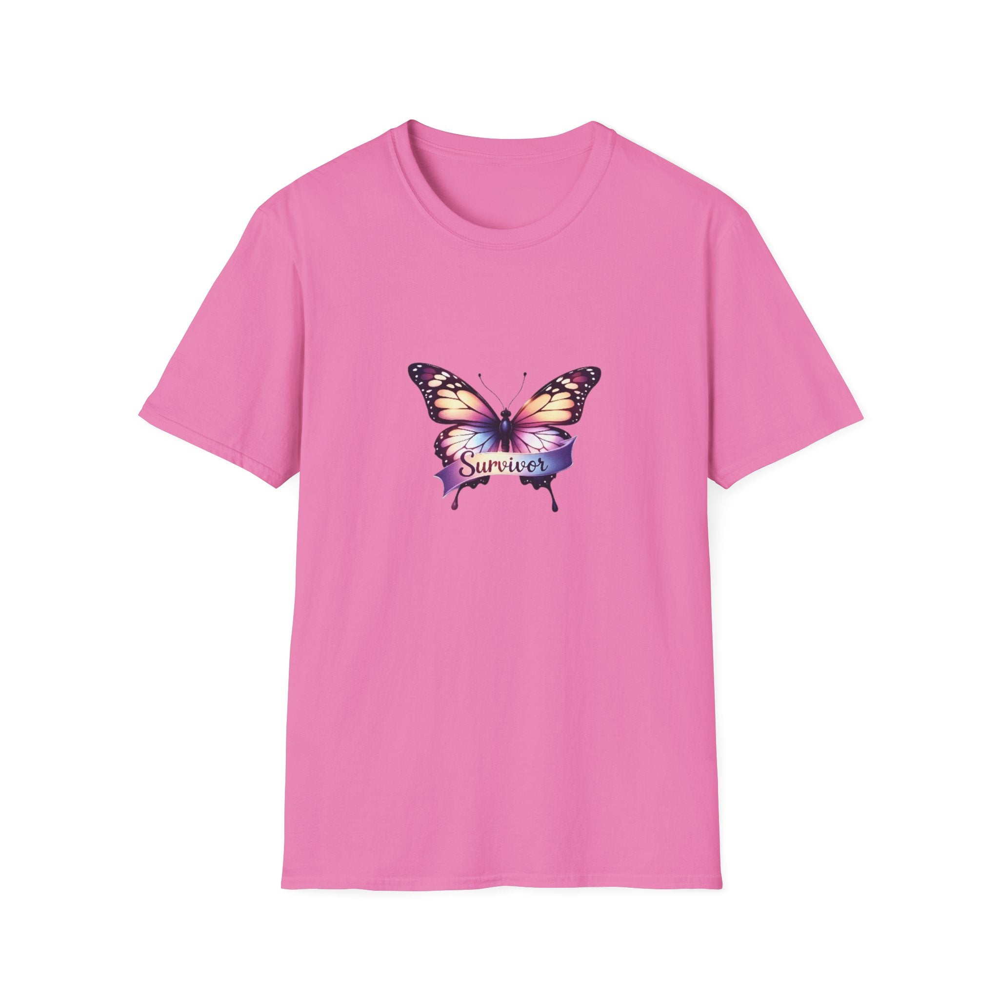 Breast Cancer Butterfly Graphic T-Shirt