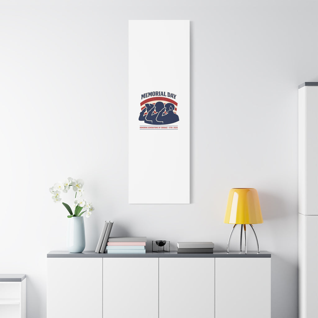 Memorial Day 1776–2026 Canvas | USA 250, patriotic vintage distressed