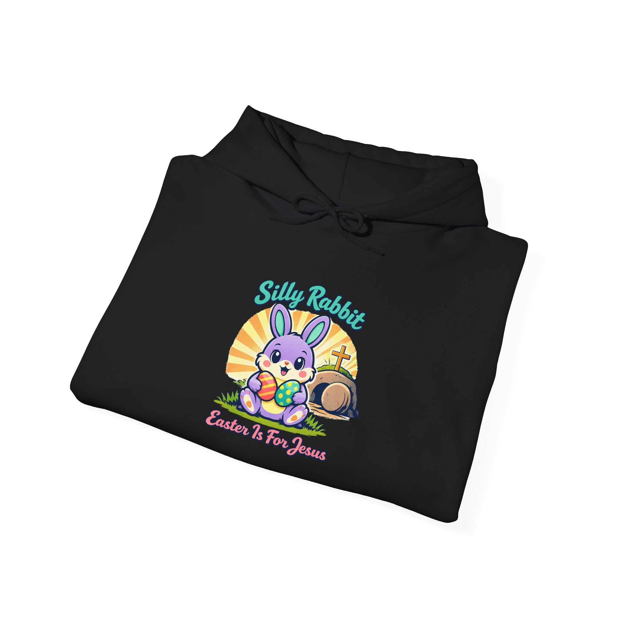 Resurrected Bunny Tee Hoodie | Easter Christian, Church Humor, Pastel Retro