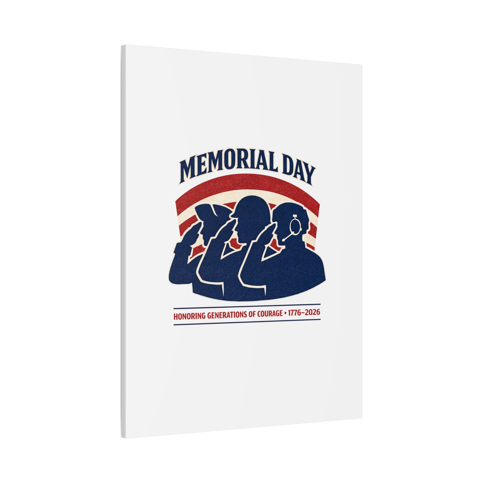Memorial Day 1776–2026 Canvas | USA 250, patriotic vintage distressed