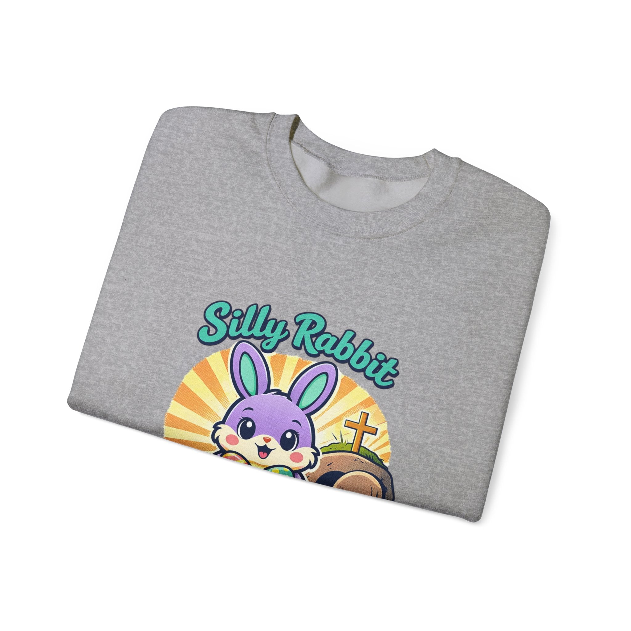 Silly Rabbit Easter Christian Sweatshirt | pastel retro, church humor