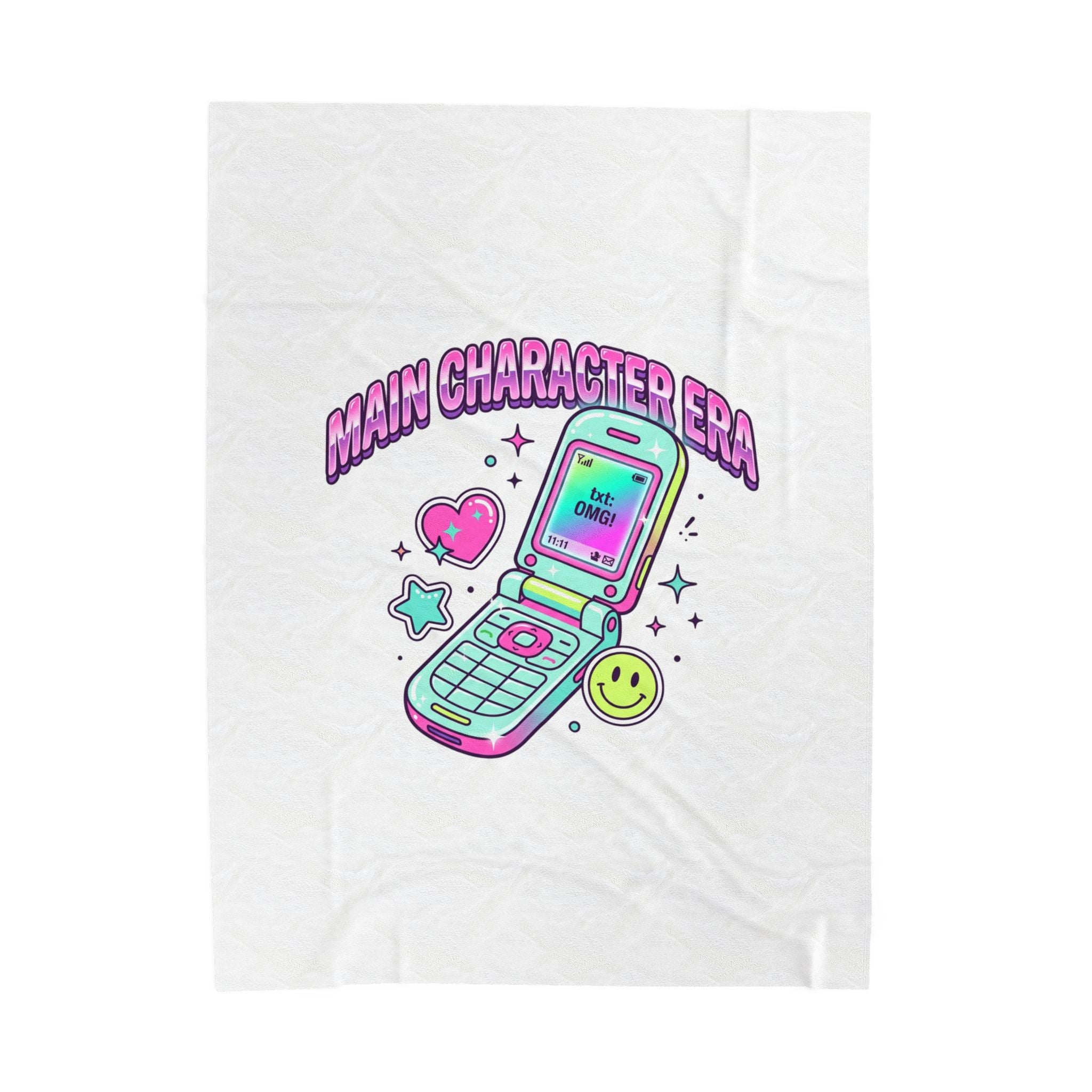 Main Character Era Plush Blanket | Y2K Aesthetic, 2000s Retro
