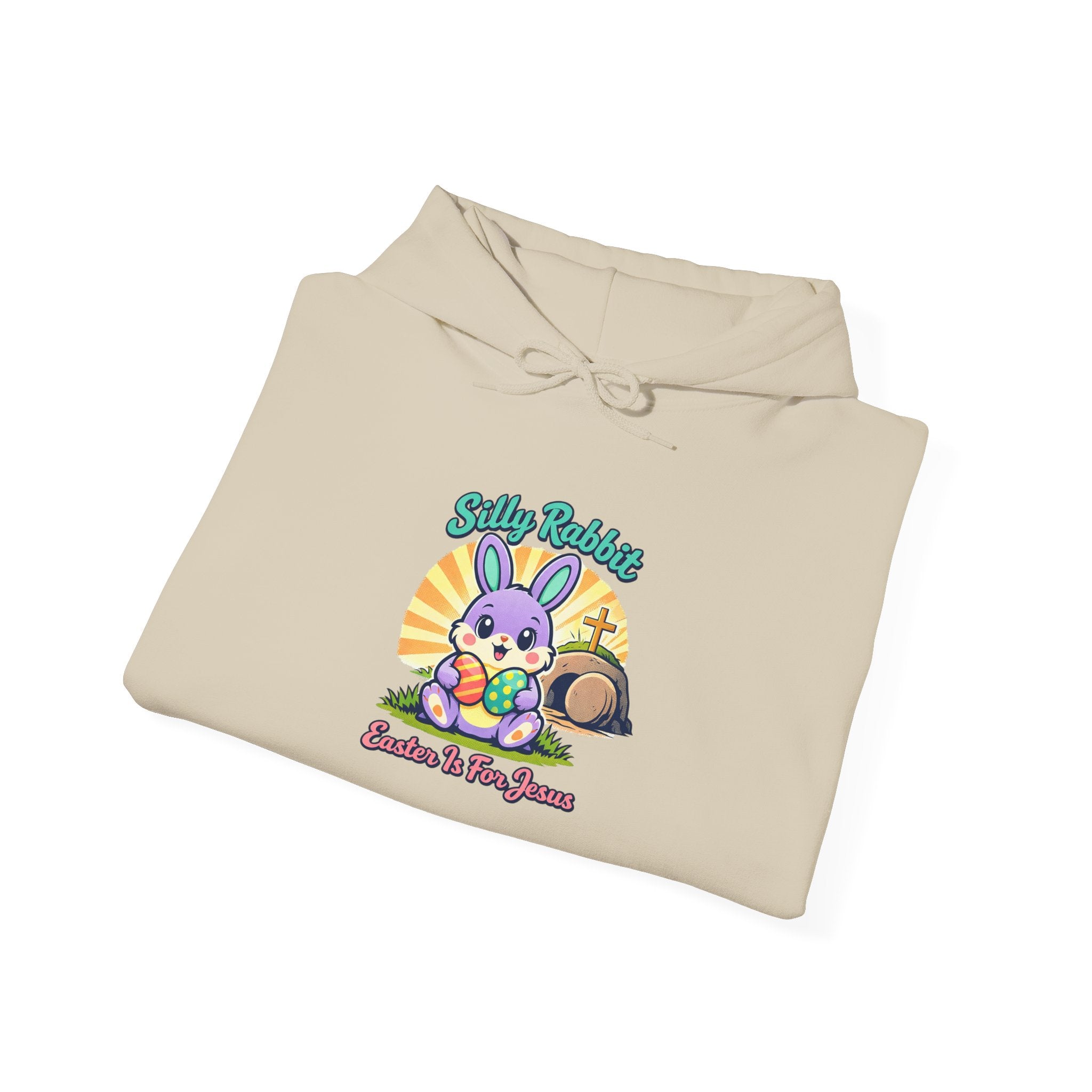 Resurrected Bunny Tee Hoodie | Easter Christian, Church Humor, Pastel Retro