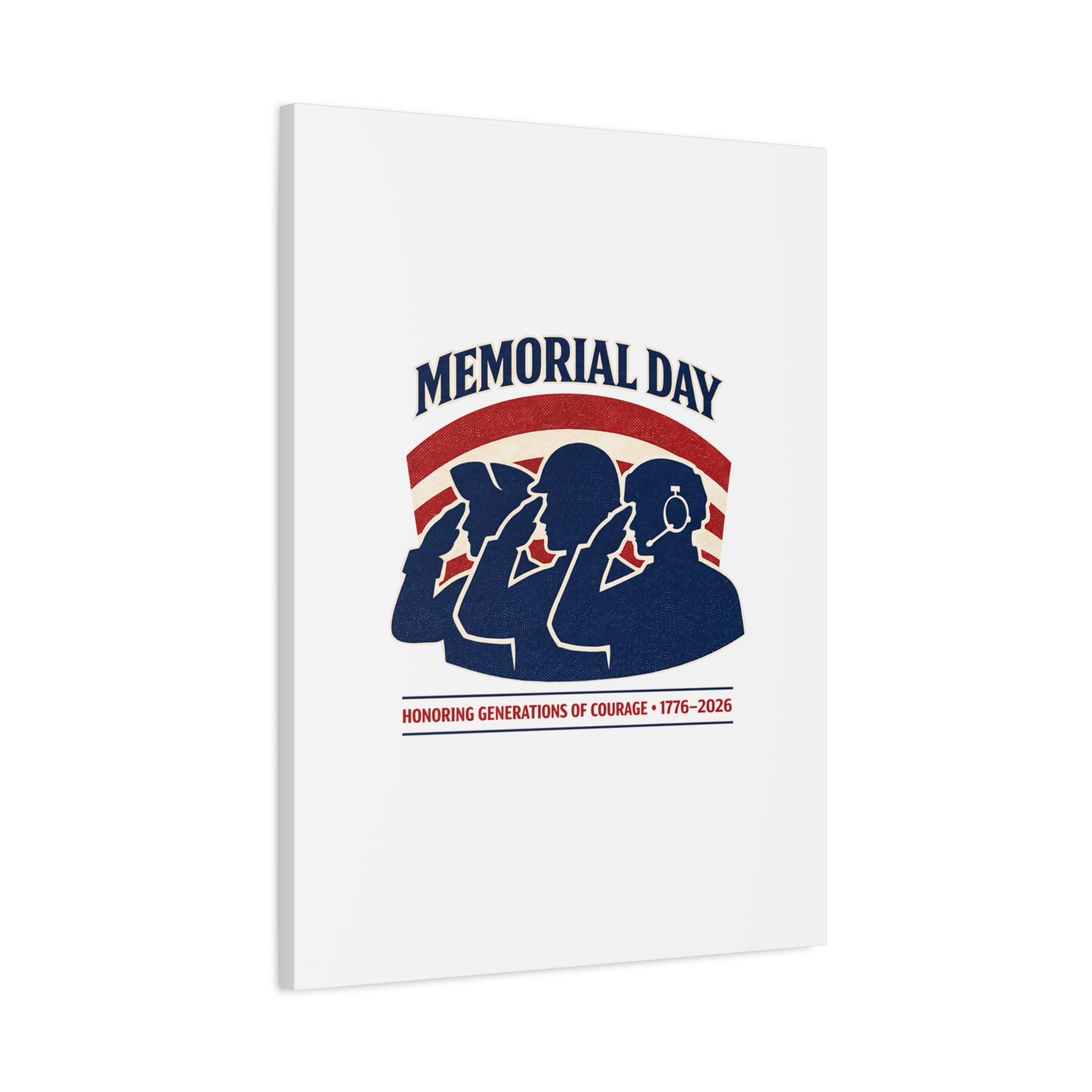 Memorial Day 1776–2026 Canvas | USA 250, patriotic vintage distressed