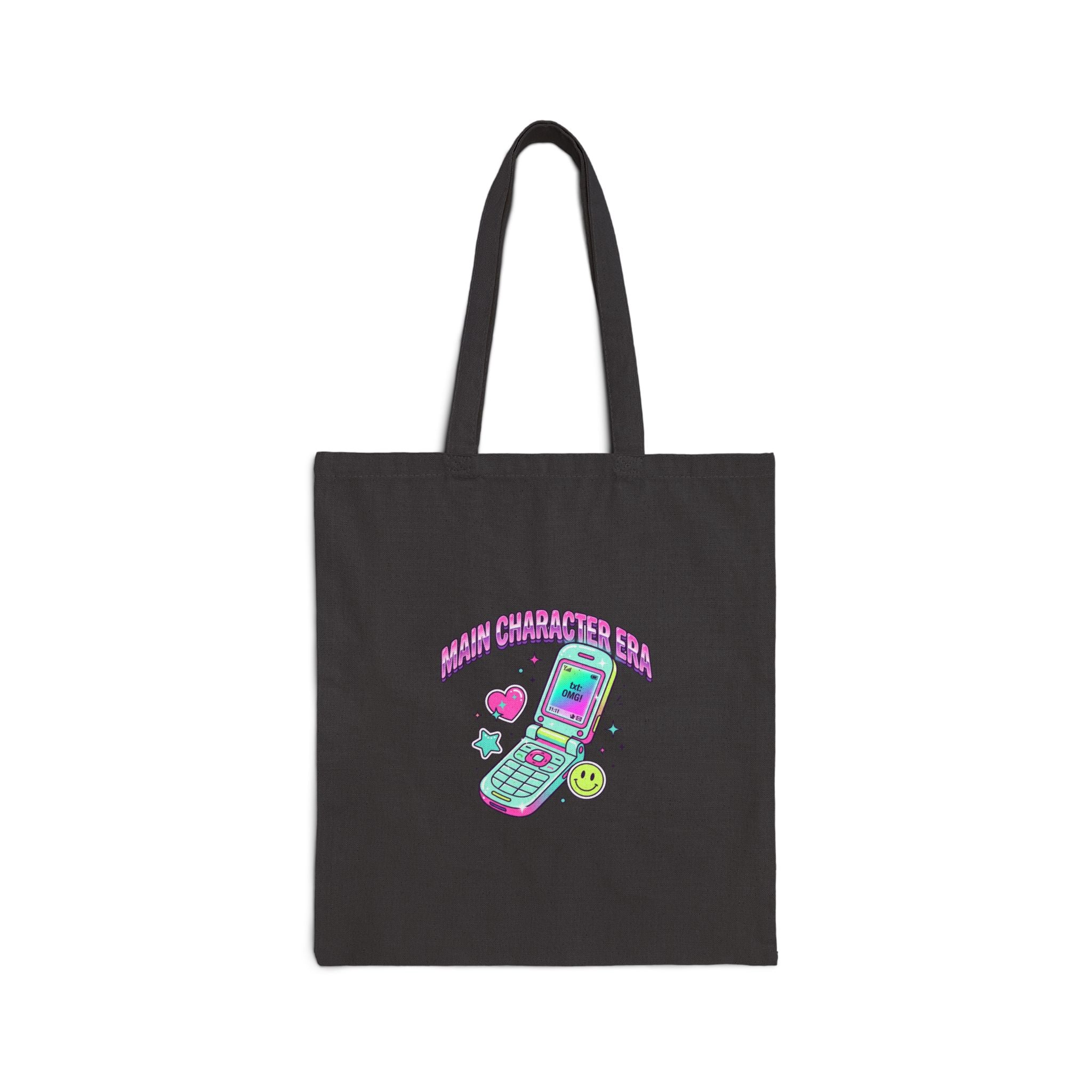 Flirty Y2K Flip Phone Graphic Tote | 2000s Aesthetic, Retro Internet