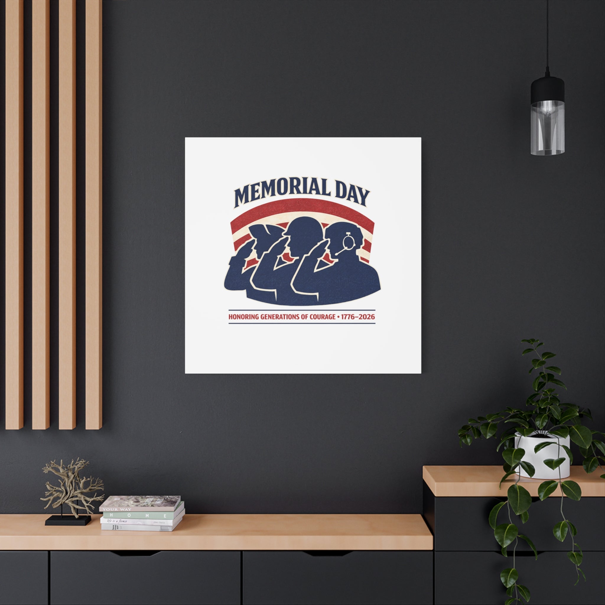 Memorial Day 1776–2026 Canvas | USA 250, patriotic vintage distressed