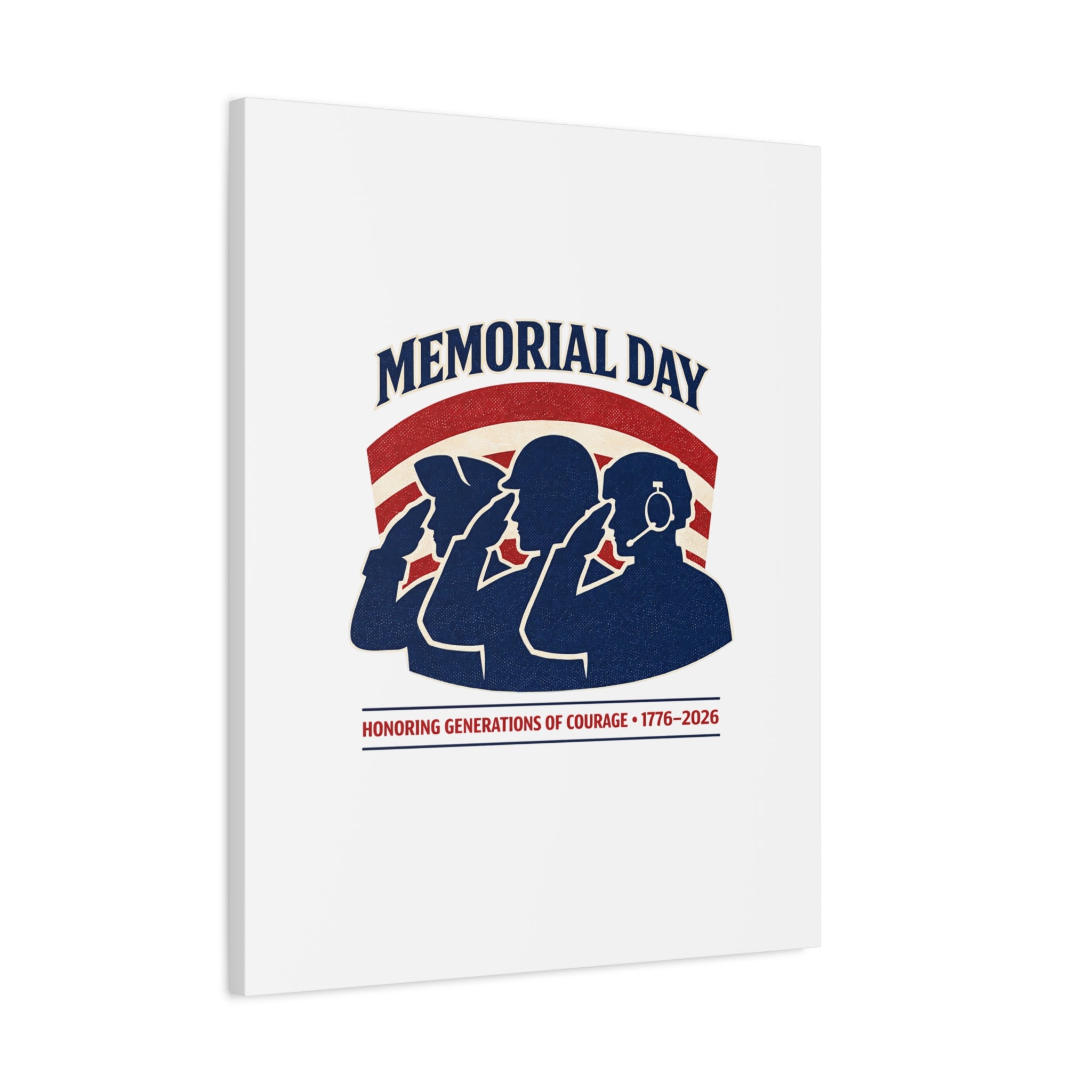 Memorial Day 1776–2026 Canvas | USA 250, patriotic vintage distressed