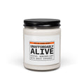 Unaffordably Alive Candle, cost of living crisis, budget humor soy candle