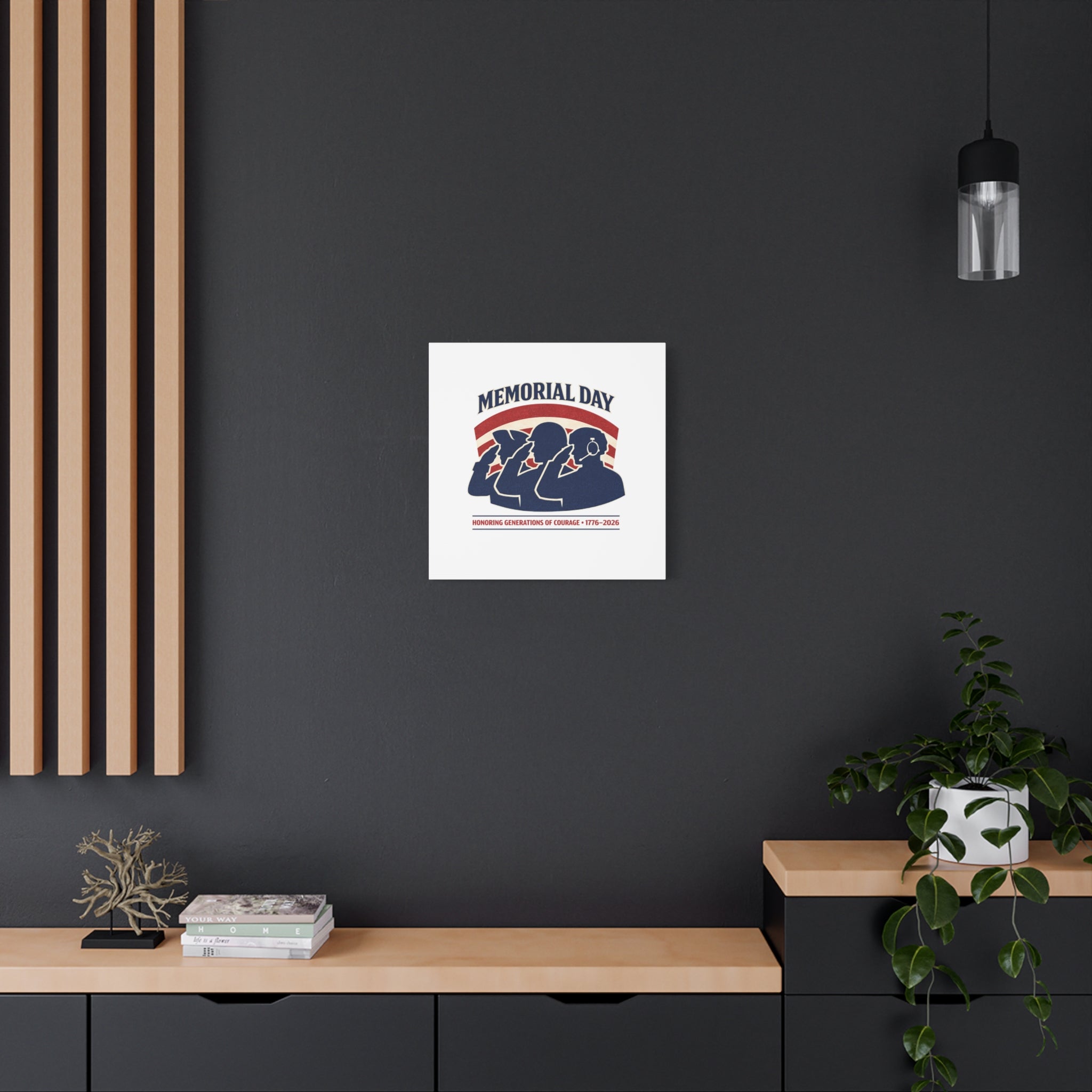 Memorial Day 1776–2026 Canvas | USA 250, patriotic vintage distressed