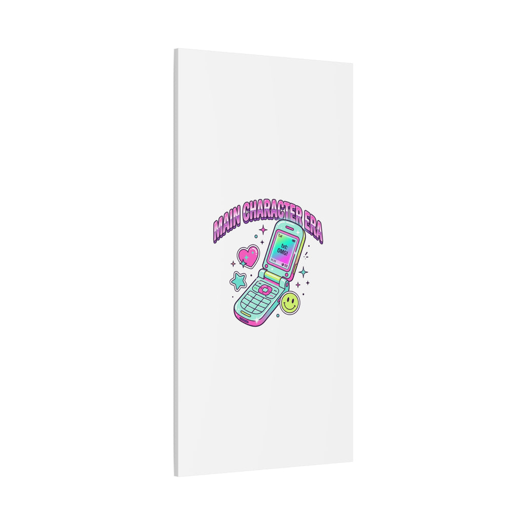 Main Character Era Canvas | Y2K Aesthetic, Retro Flip Phone Wall Art