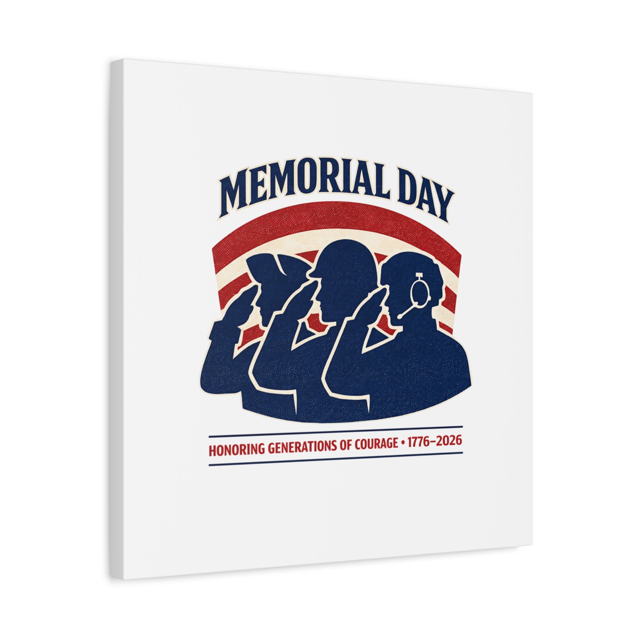 Memorial Day 1776–2026 Canvas | USA 250, patriotic vintage distressed