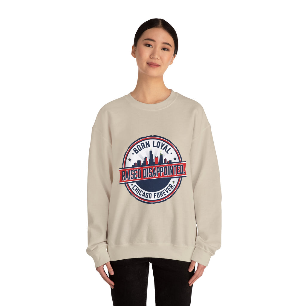 Raised Disappointed Chicago Crewneck, city basketball | rivalry humor
