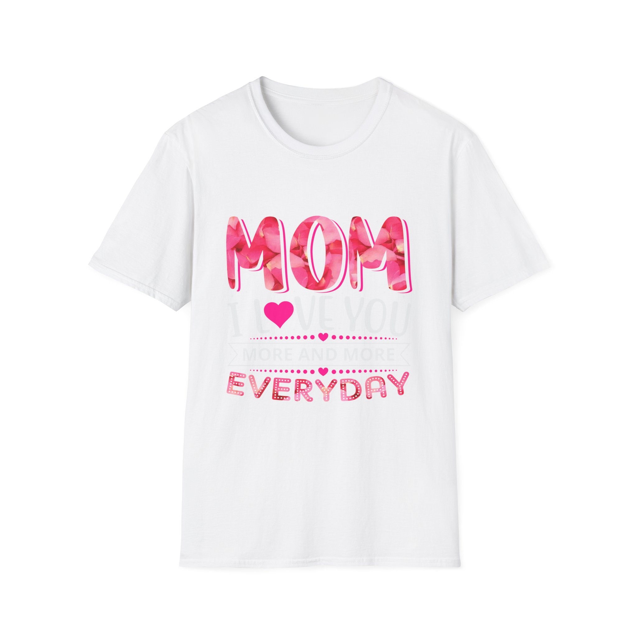 Mom Everyday T-Shirt – Pink Heart Mother’s Day Tee