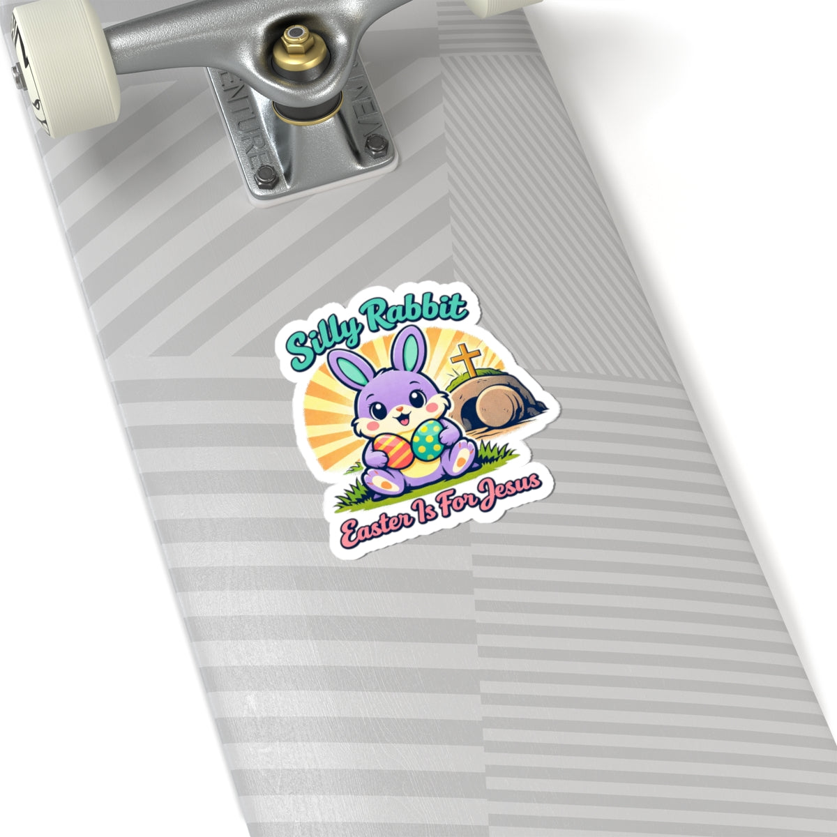 Easter Is For Jesus Sticker | Playful Christian Easter, Pastel Retro Resurrection