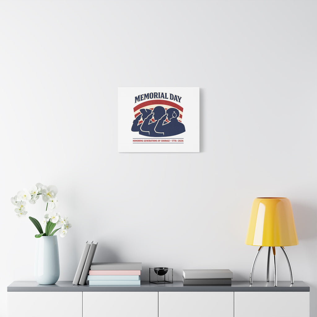 Memorial Day 1776–2026 Canvas | USA 250, patriotic vintage distressed
