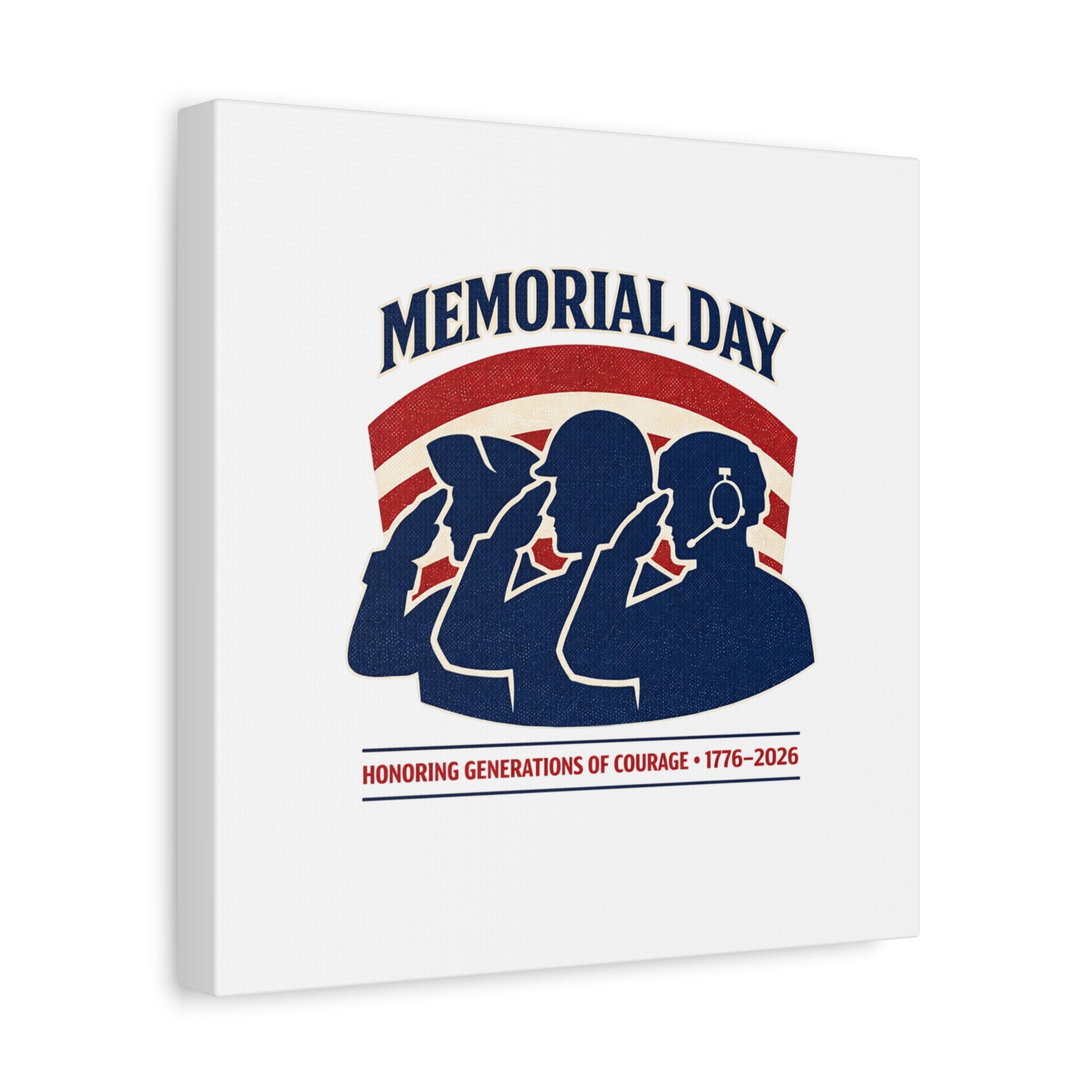 Memorial Day 1776–2026 Canvas | USA 250, patriotic vintage distressed