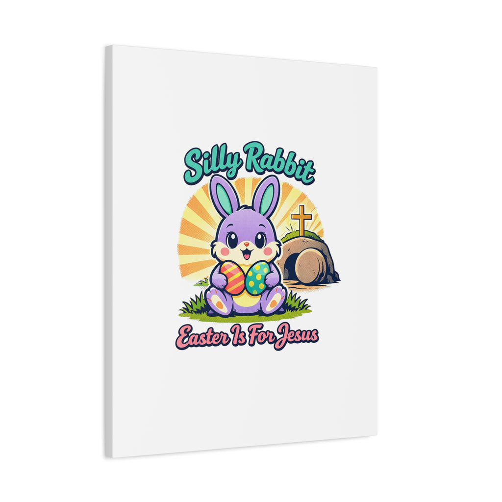 Easter Is For Jesus Bunny Canvas | Easter Christian, Faith-Based Pastel Retro