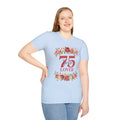 T‑Shirt — "75 Years Loved" Floral Anniversary Tee