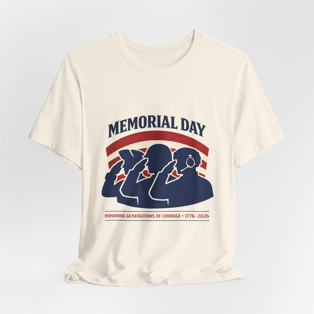 Memorial Day 1776–2026 USA 250 Vintage Distressed T-Shirt | Patriotic Red White Blue