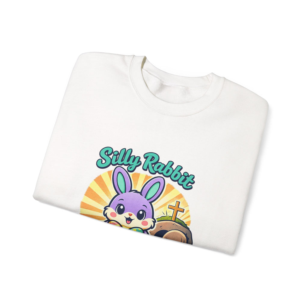 Silly Rabbit Easter Christian Sweatshirt | pastel retro, church humor