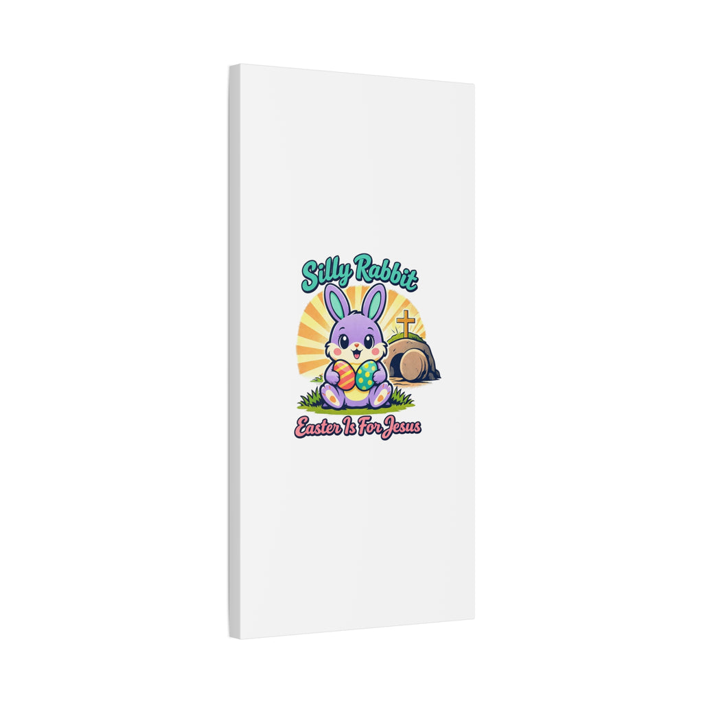 Easter Is For Jesus Bunny Canvas | Easter Christian, Faith-Based Pastel Retro