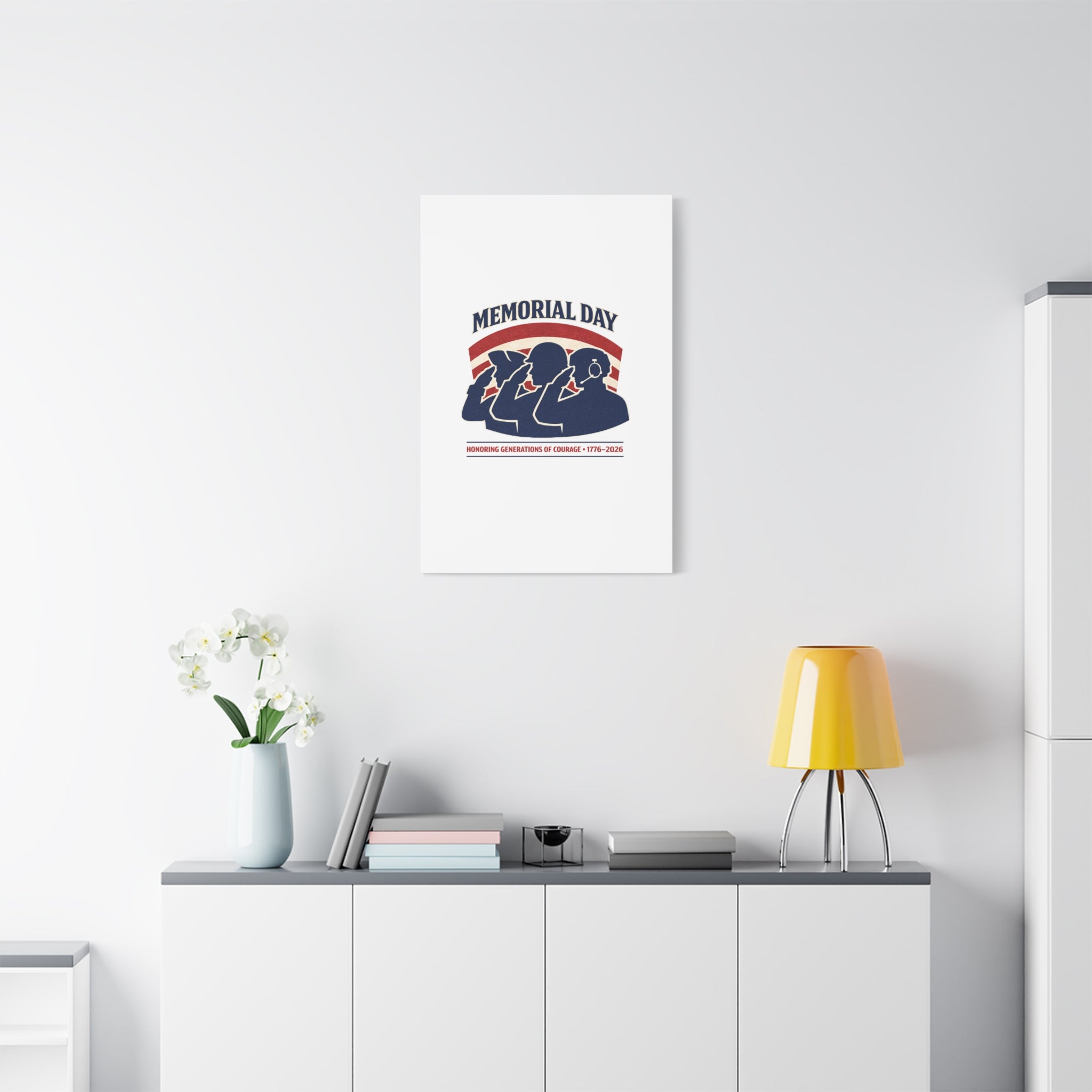 Memorial Day 1776–2026 Canvas | USA 250, patriotic vintage distressed