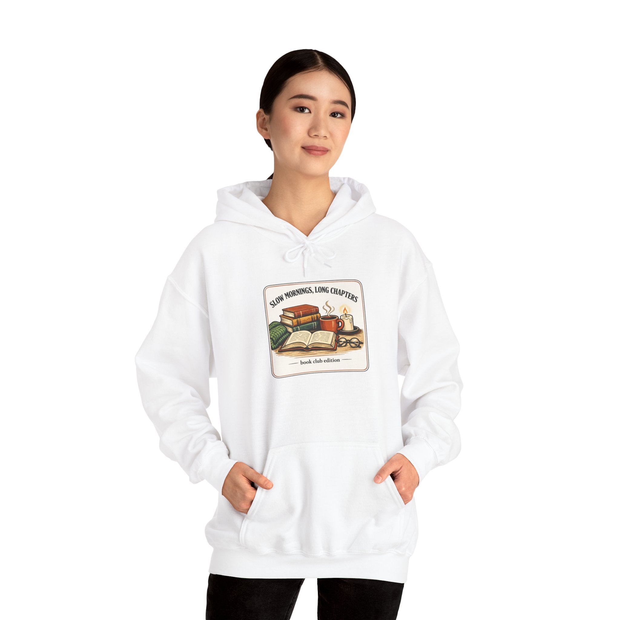 Cozy Reading Club Hoodie | Book Lover, Library Aesthetic, Dark Academia