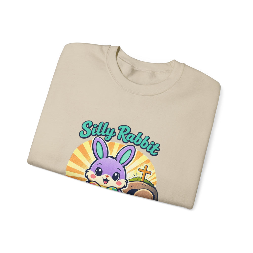 Silly Rabbit Easter Christian Sweatshirt | pastel retro, church humor