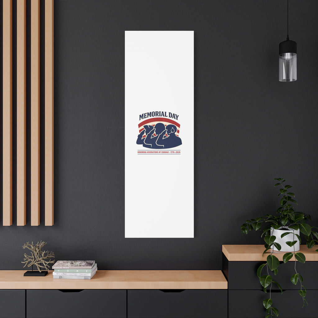 Memorial Day 1776–2026 Canvas | USA 250, patriotic vintage distressed