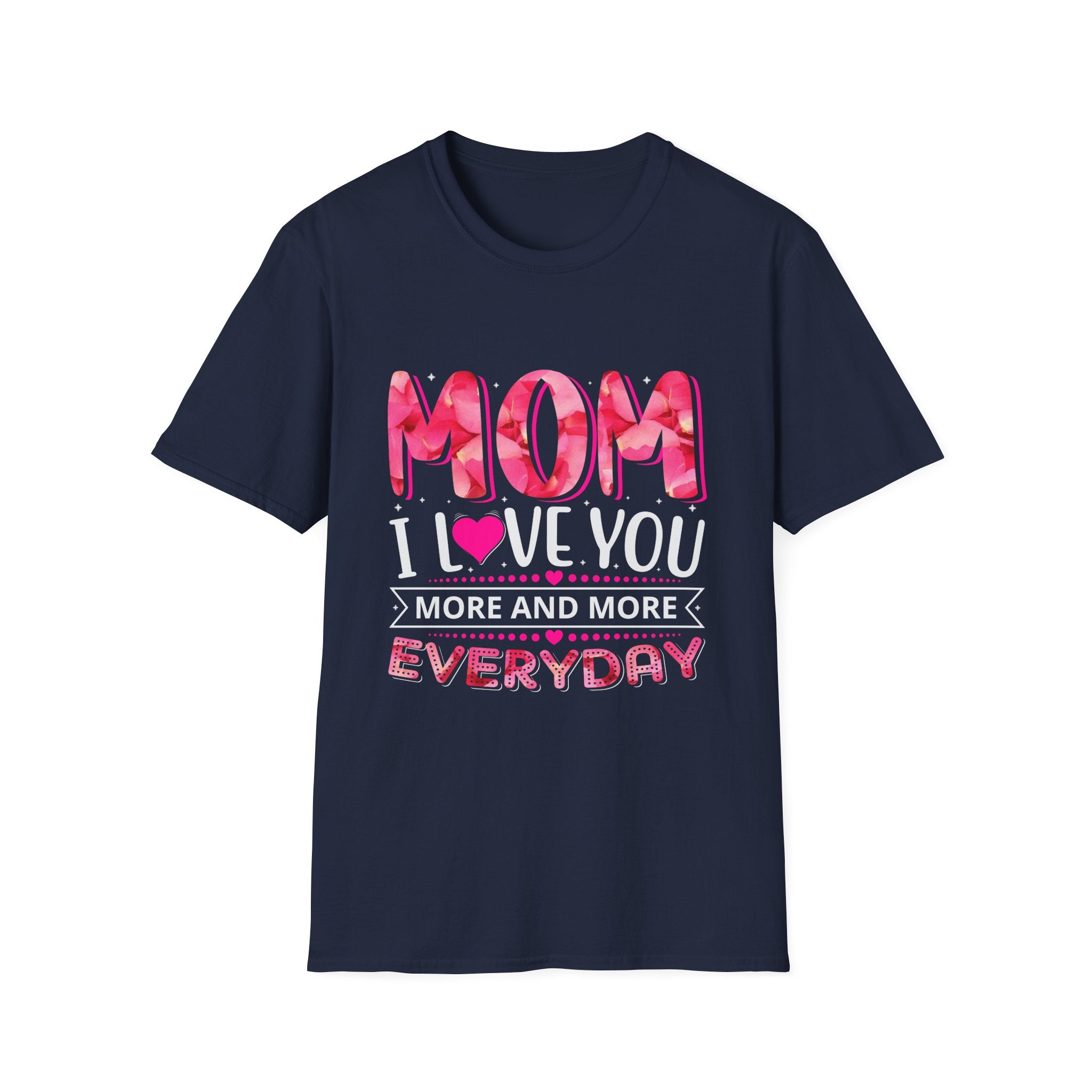 Mom Everyday T-Shirt – Pink Heart Mother’s Day Tee