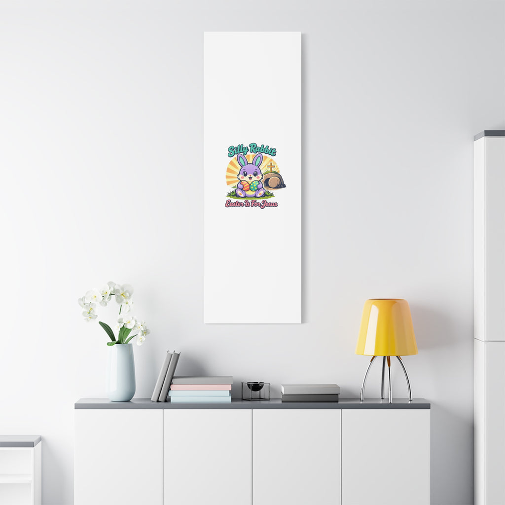 Easter Is For Jesus Bunny Canvas | Easter Christian, Faith-Based Pastel Retro