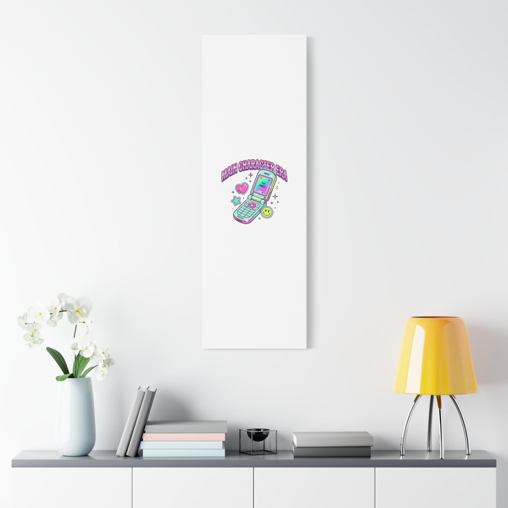 Main Character Era Canvas | Y2K Aesthetic, Retro Flip Phone Wall Art