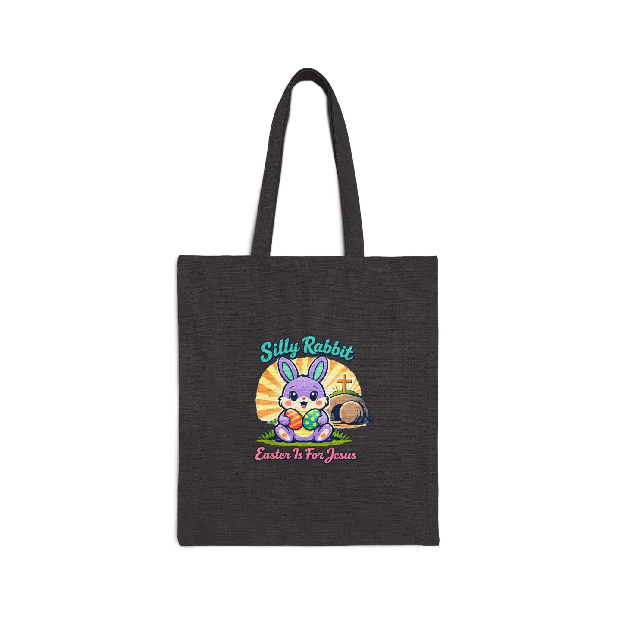 Silly Resurrection Bunny Tote, Easter Christian pastel retro, church humor