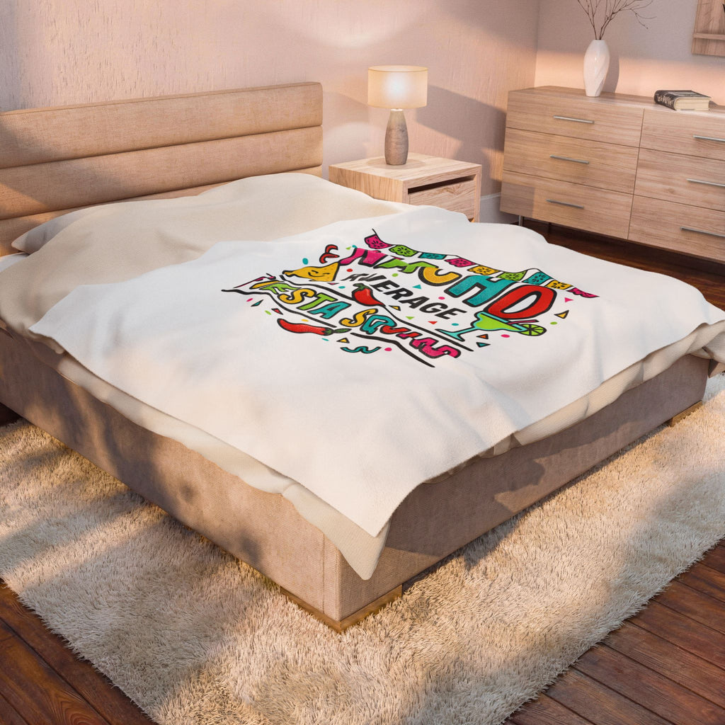 Nacho Average Fiesta Squad Velveteen Plush Blanket, Cinco de Mayo margarita taco humor