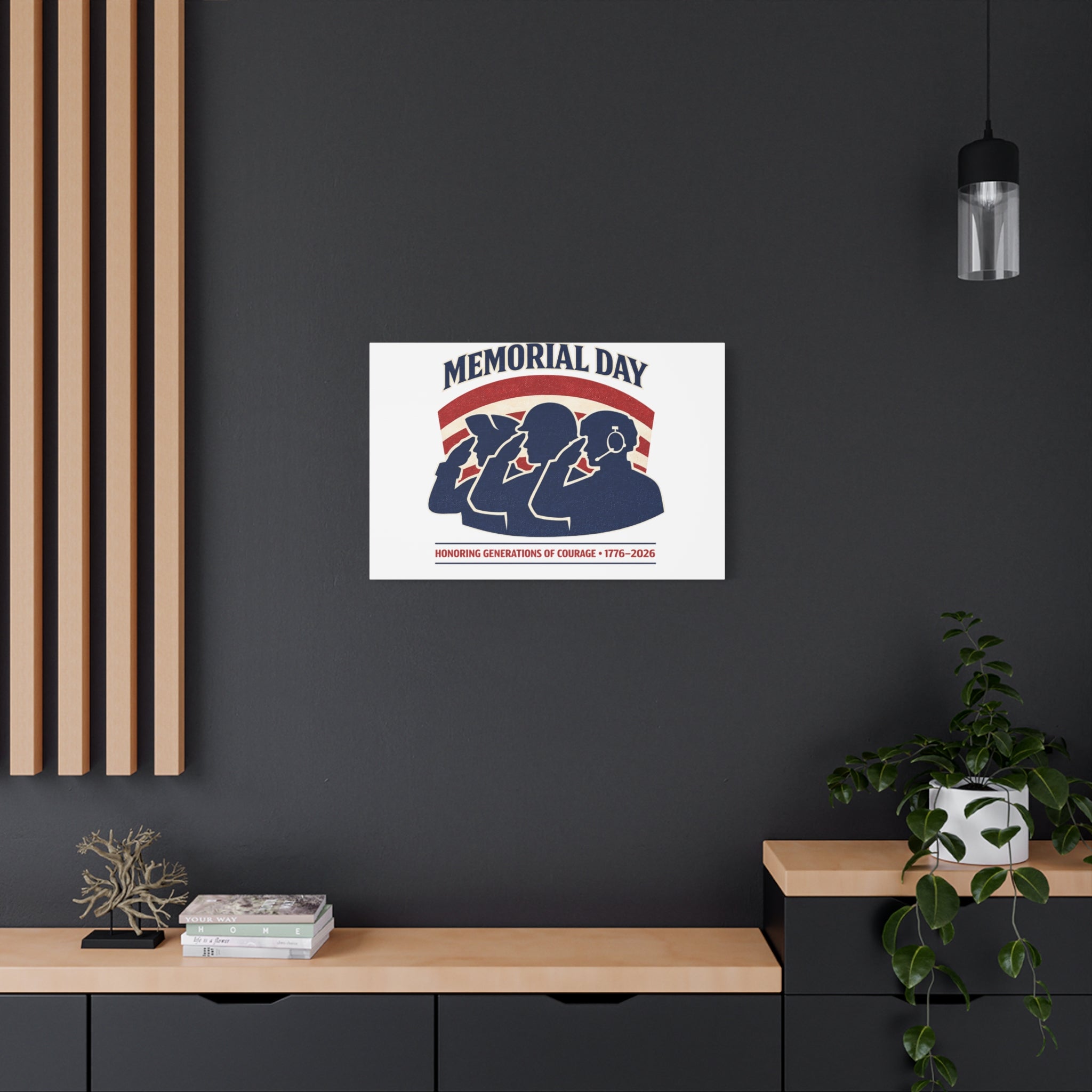 Memorial Day 1776–2026 Canvas | USA 250, patriotic vintage distressed