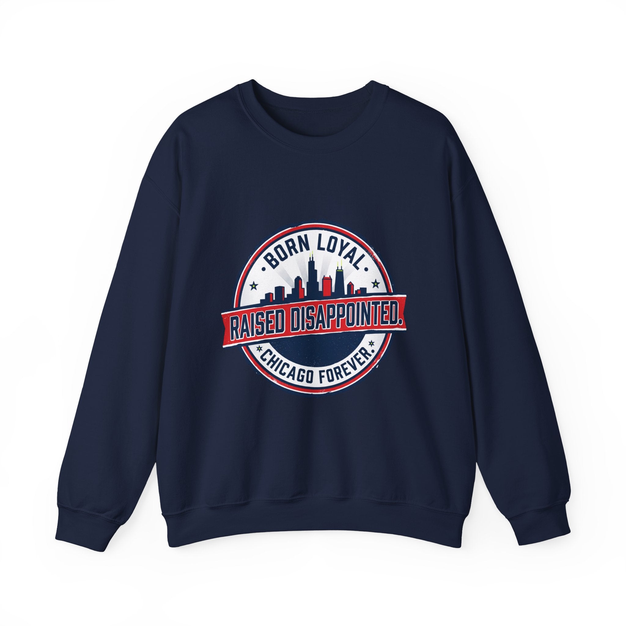 Raised Disappointed Chicago Crewneck, city basketball | rivalry humor