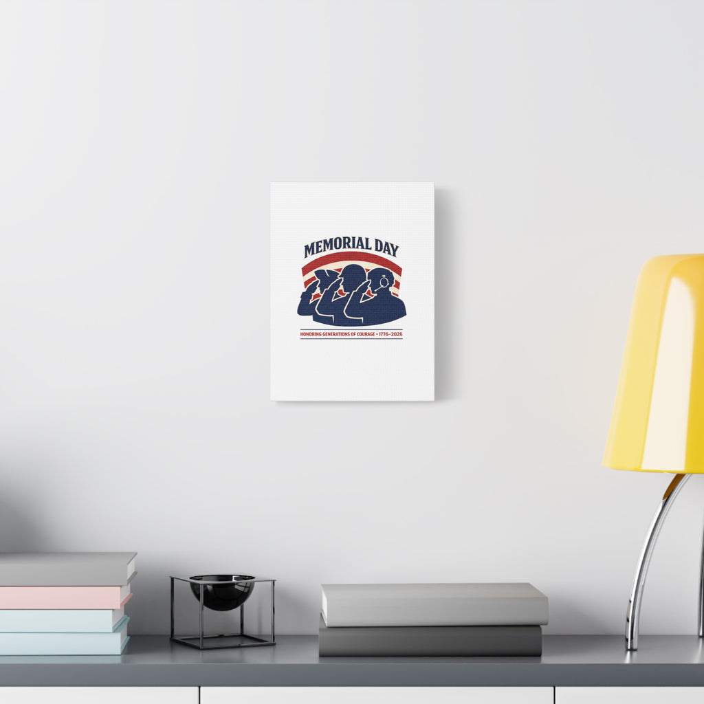 Memorial Day 1776–2026 Canvas | USA 250, patriotic vintage distressed