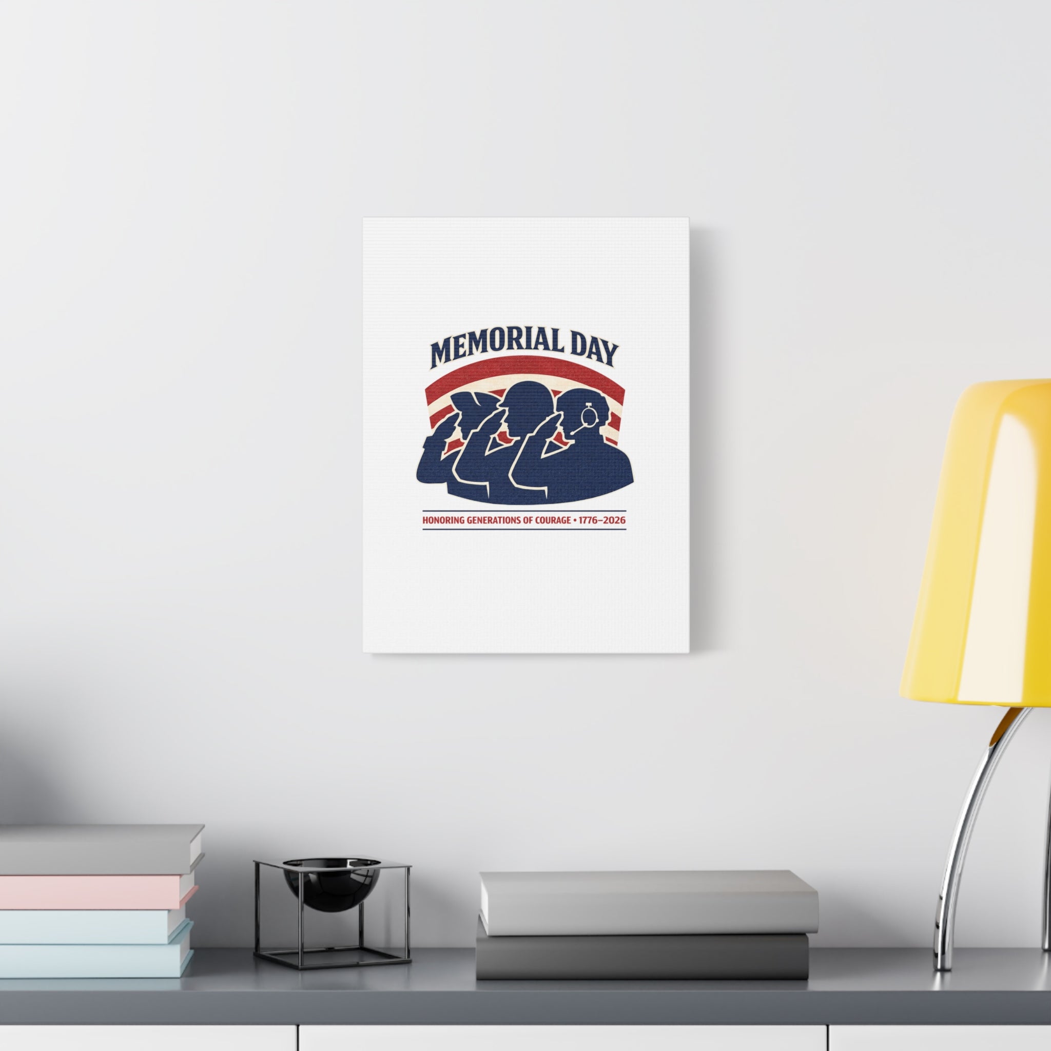 Memorial Day 1776–2026 Canvas | USA 250, patriotic vintage distressed