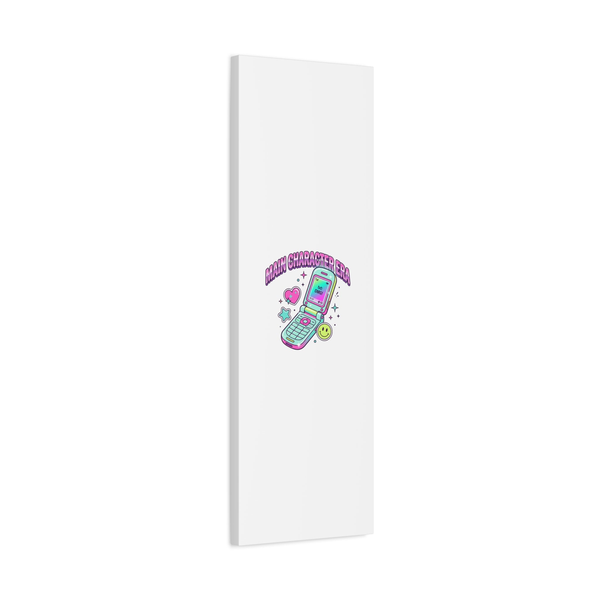 Main Character Era Canvas | Y2K Aesthetic, Retro Flip Phone Wall Art