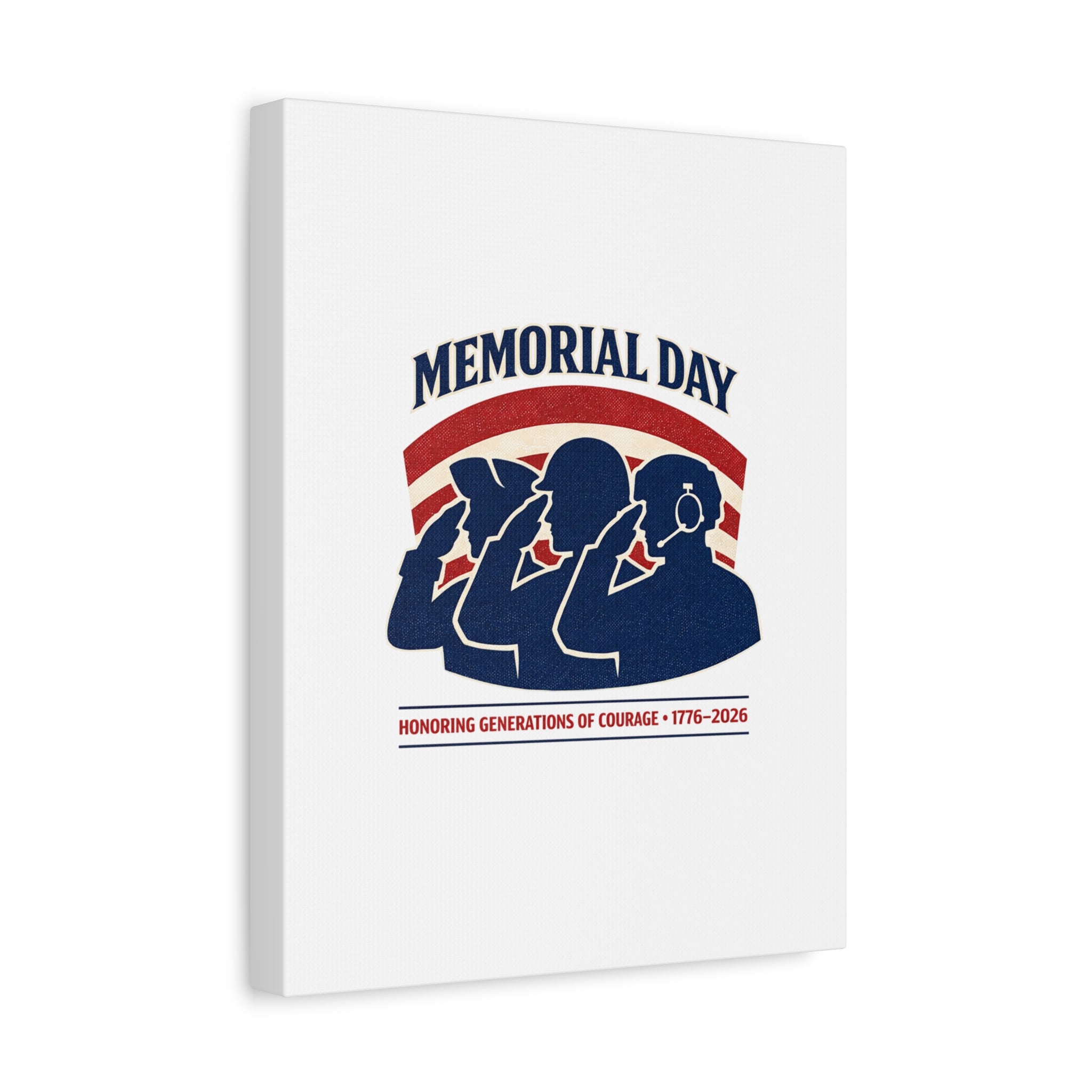 Memorial Day 1776–2026 Canvas | USA 250, patriotic vintage distressed