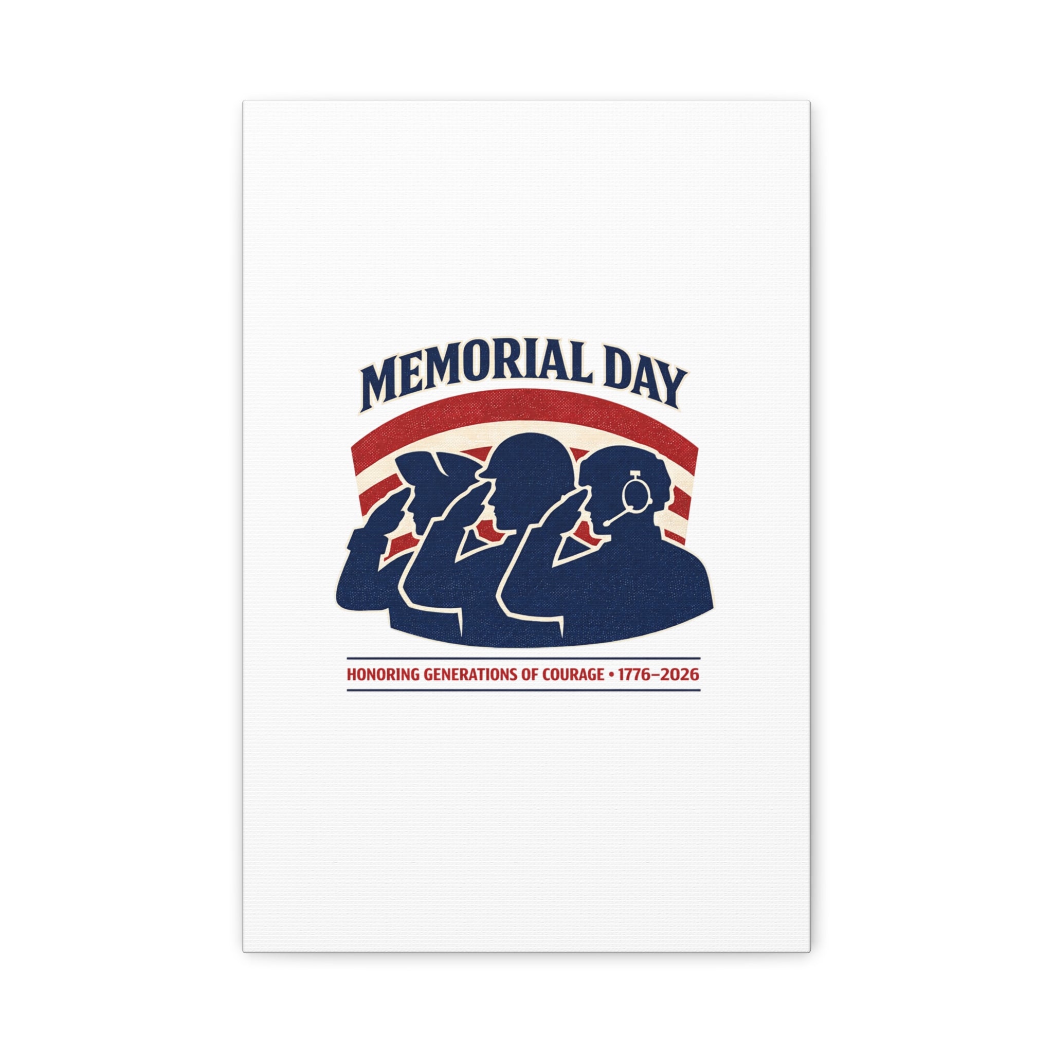 Memorial Day 1776–2026 Canvas | USA 250, patriotic vintage distressed