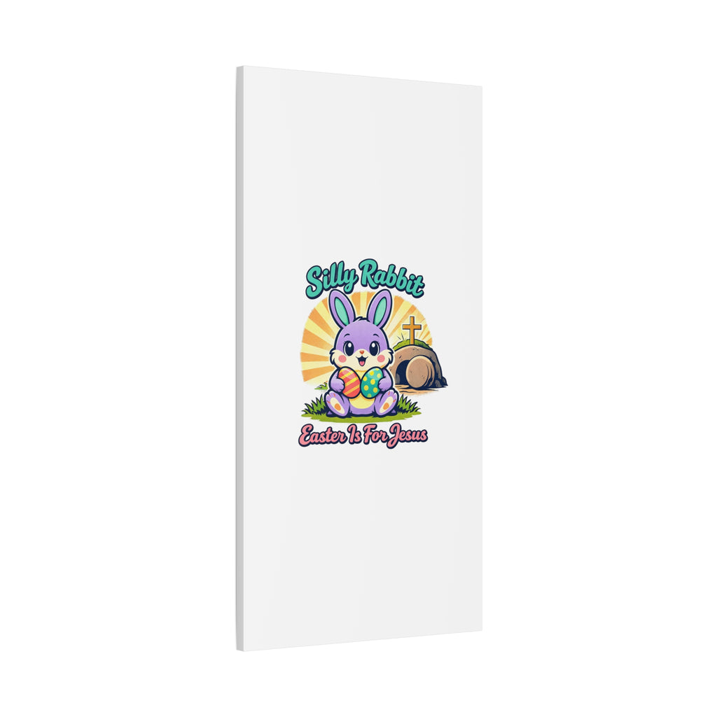 Easter Is For Jesus Bunny Canvas | Easter Christian, Faith-Based Pastel Retro