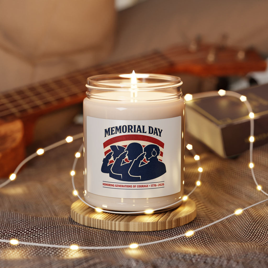 Memorial Day 1776–2026 Candle | USA 250 Patriotic Soy Candle, vintage distressed